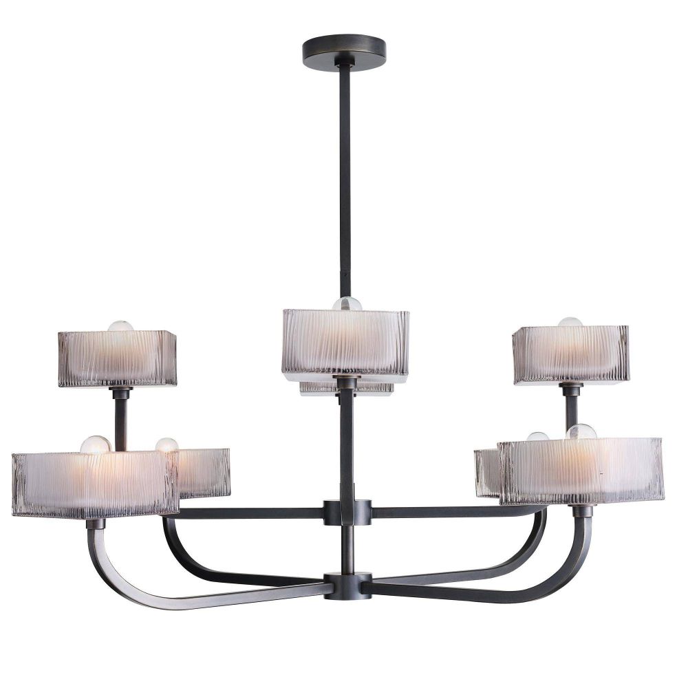 Louis Chandelier Smoked Glass