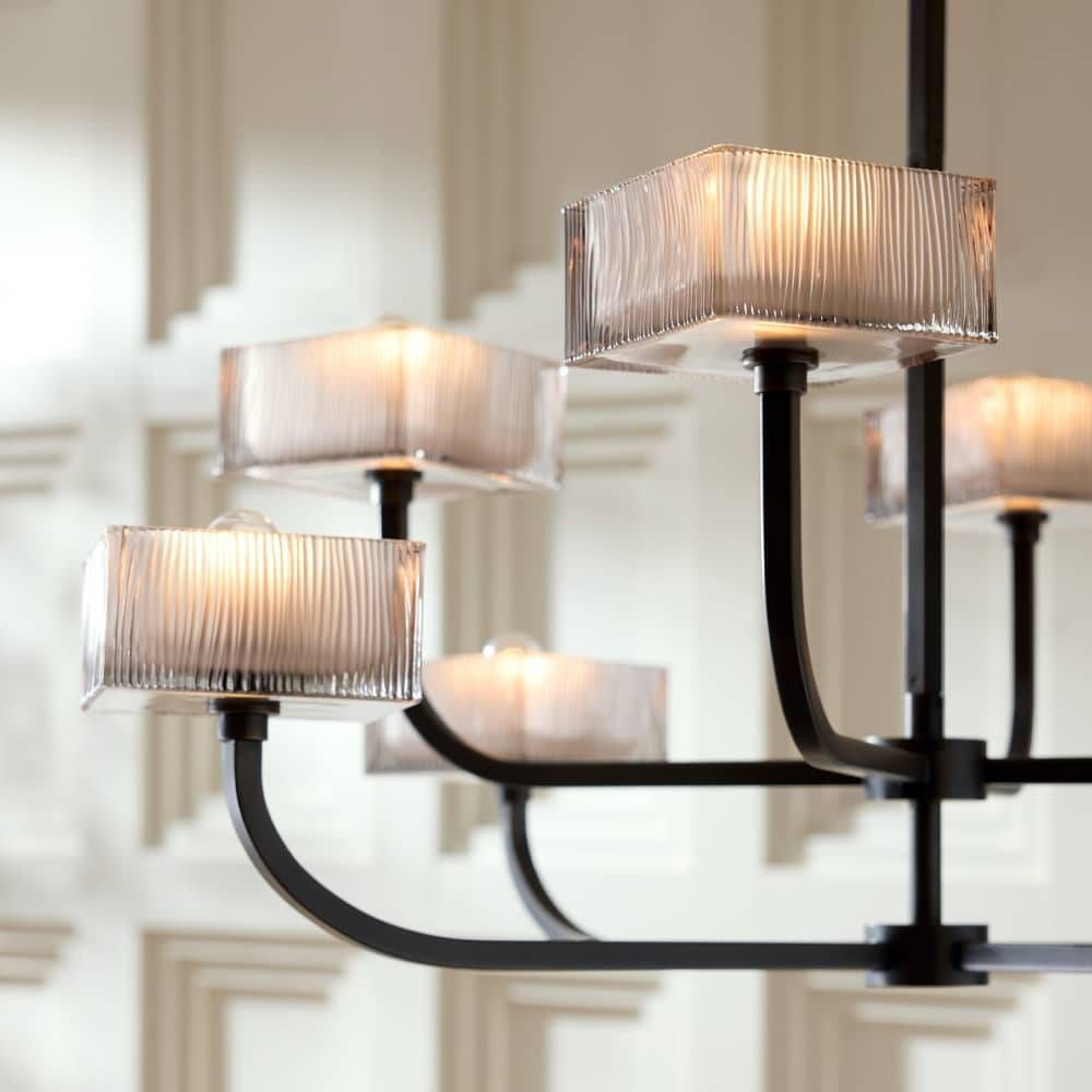 Louis Chandelier Smoked Glass