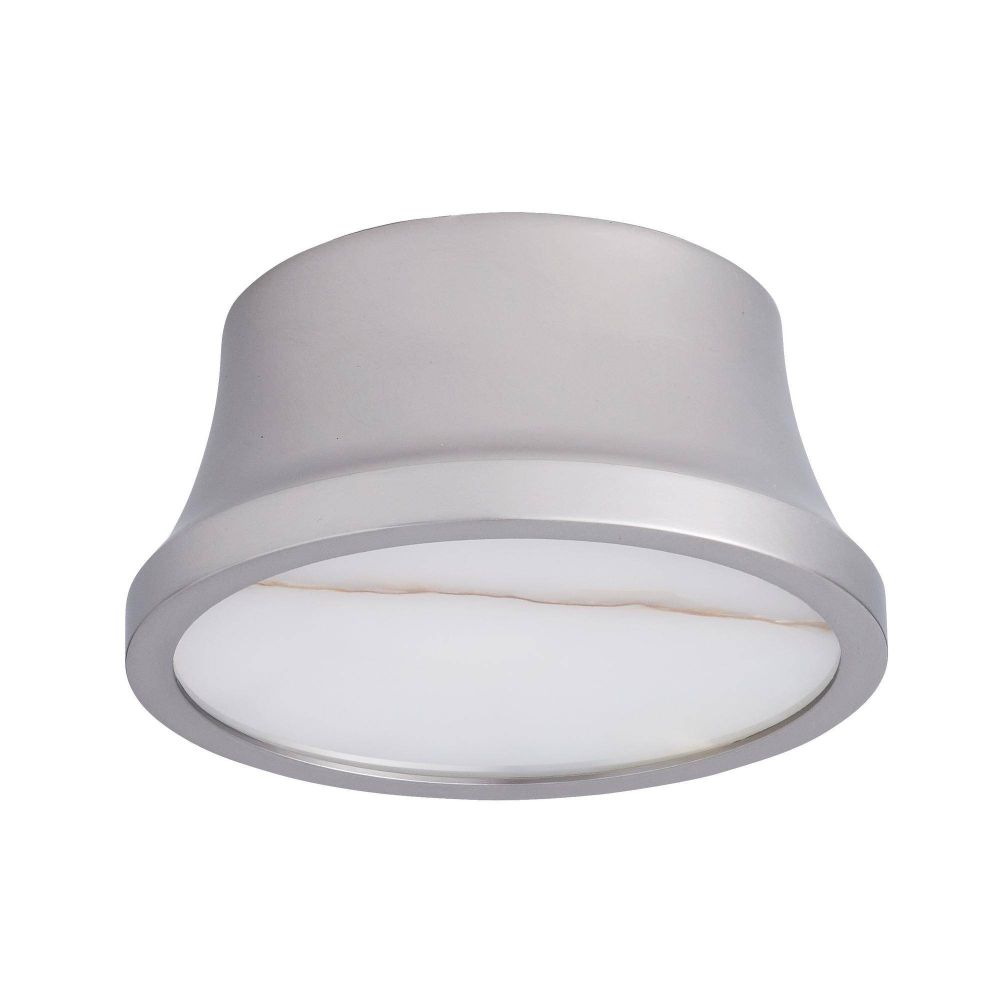 Ceiling light fixture with white shade on a white background