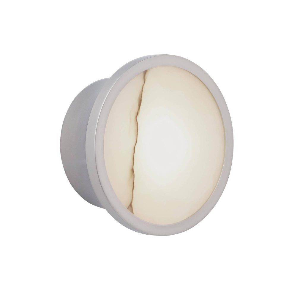 Round white object with a crack on a white background