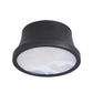 Black ceiling light fixture on a white background