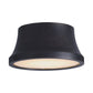 Black ceiling light fixture on a white background