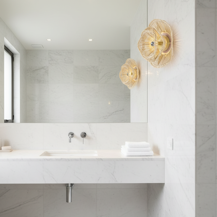 alondra sconce white bathroom
