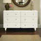 Olivia 6 Drawer Dresser Pristine Faux Raffia