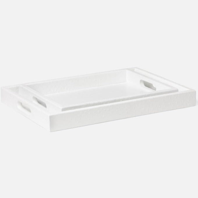 made goods aisling tray set white stacked