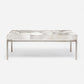 made goods benjamin ottoman gray with silver base front