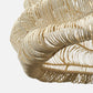 Close-up of a woven beige basket on a white background