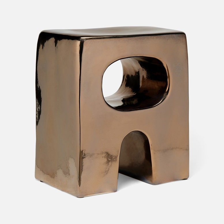 Made Goods Bryon Stool Crackled Gold Ceramic – CLAYTON GRAY HOME