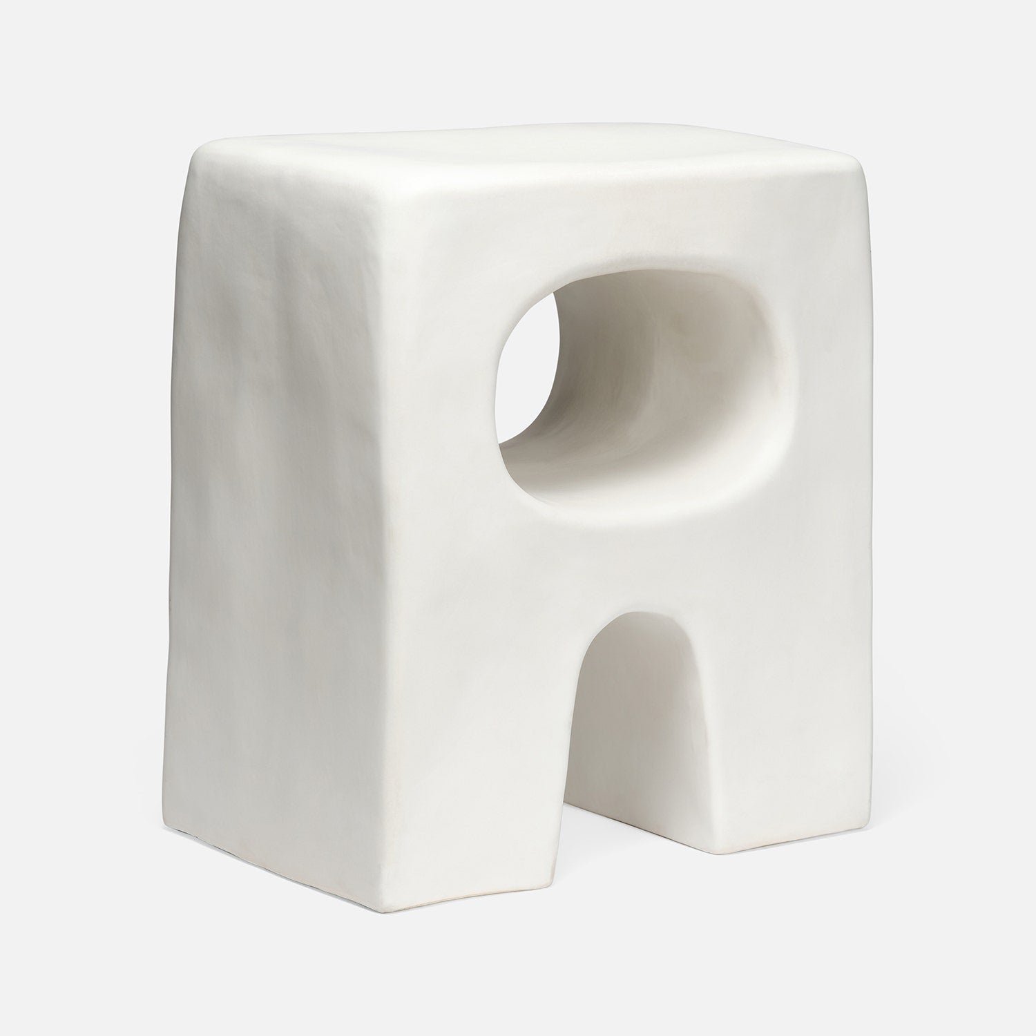 Made Goods Bryon Stool White Leather Ceramic – CLAYTON GRAY HOME
