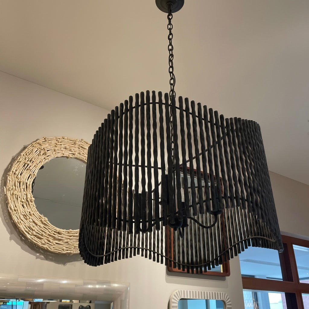 Camille Chandelier Old Bronze Metal