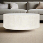 Cara Oval Coffee Table Snow Faux Shagreen