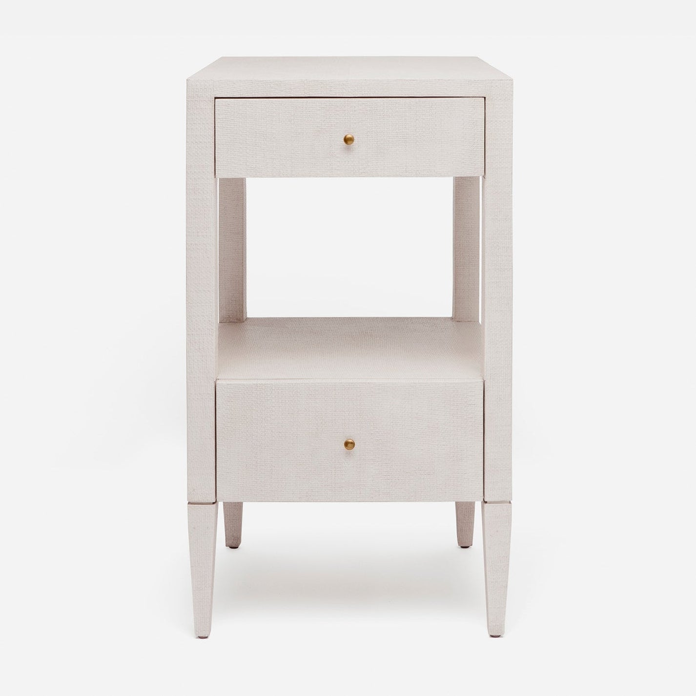 Made Goods Conrad Single Nightstand French Gray Faux Raffia multiple