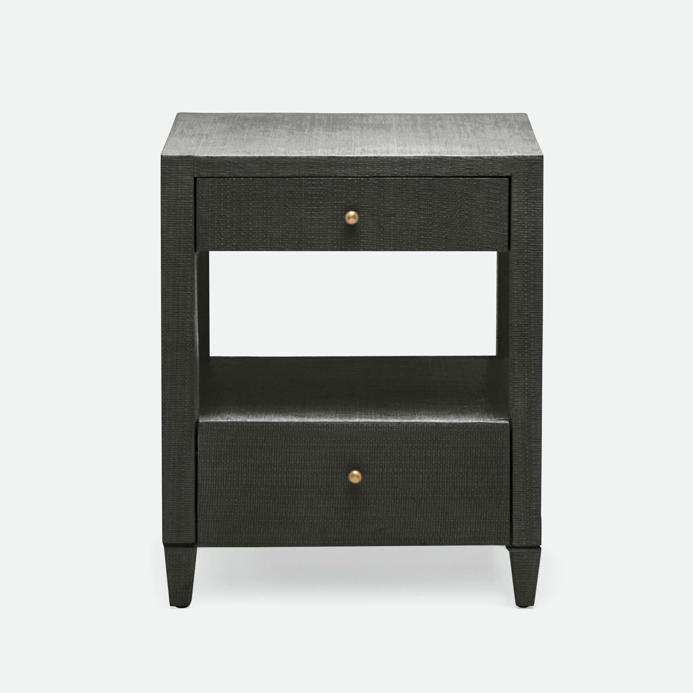 Made Goods Conrad Single Nightstand Black Faux Raffia multiple sizes