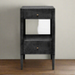 Conrad Single Nightstand Black Faux Raffia - multiple options