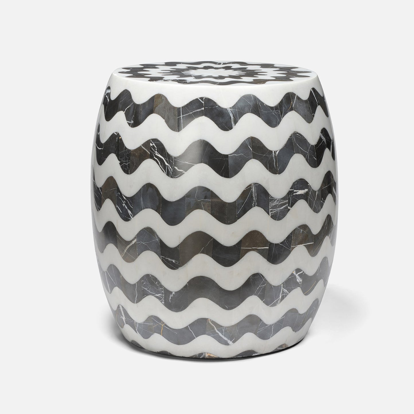 Corey Stool Black and White Marble