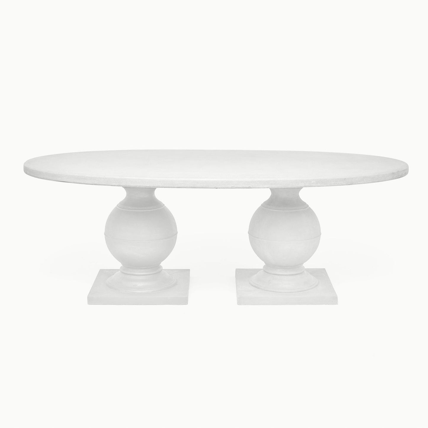 Cyril Oval Dining Table White Plaster Concrete - multiple options