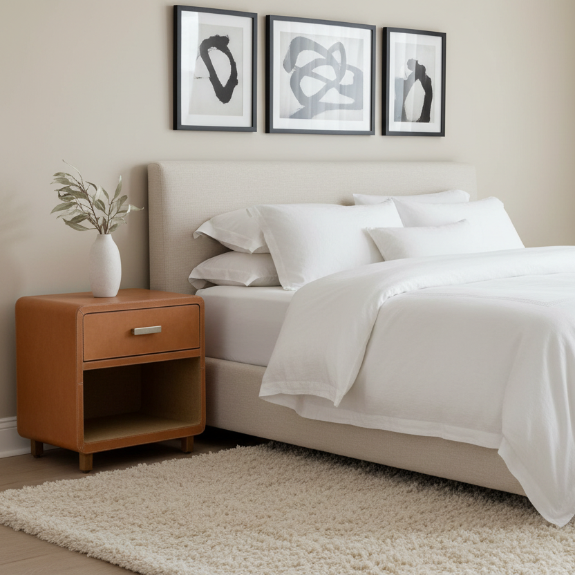 Dante nightstand  bedroom leather