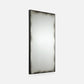 Rectangular mirror with a black frame on a white background