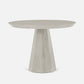 Round concrete table on a white background