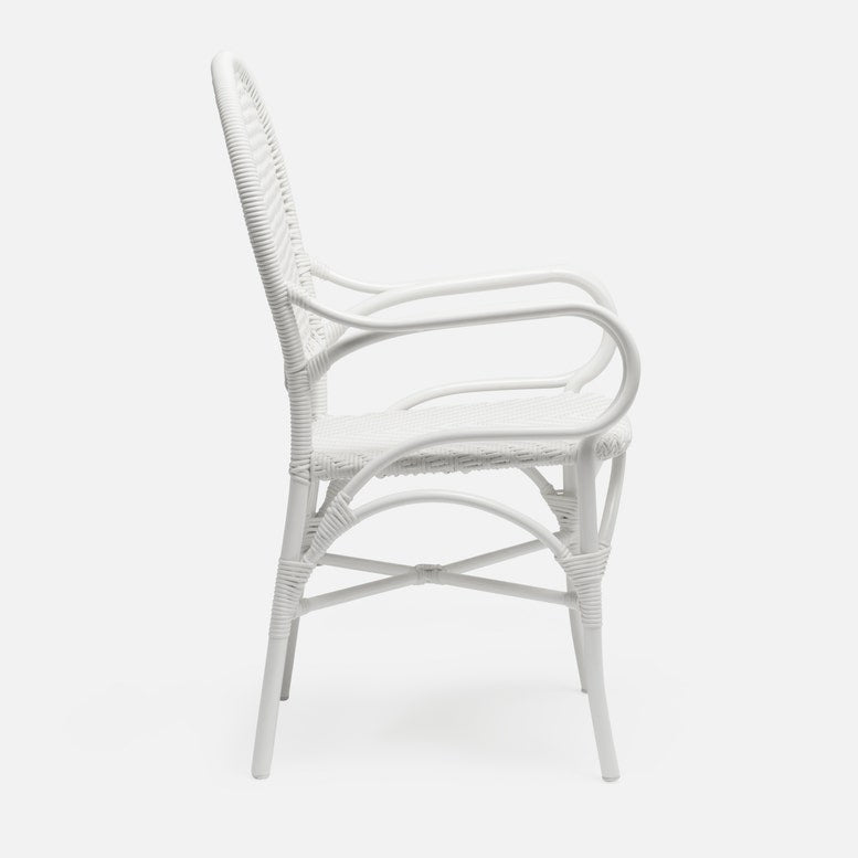 made goods donovan arm chair white side