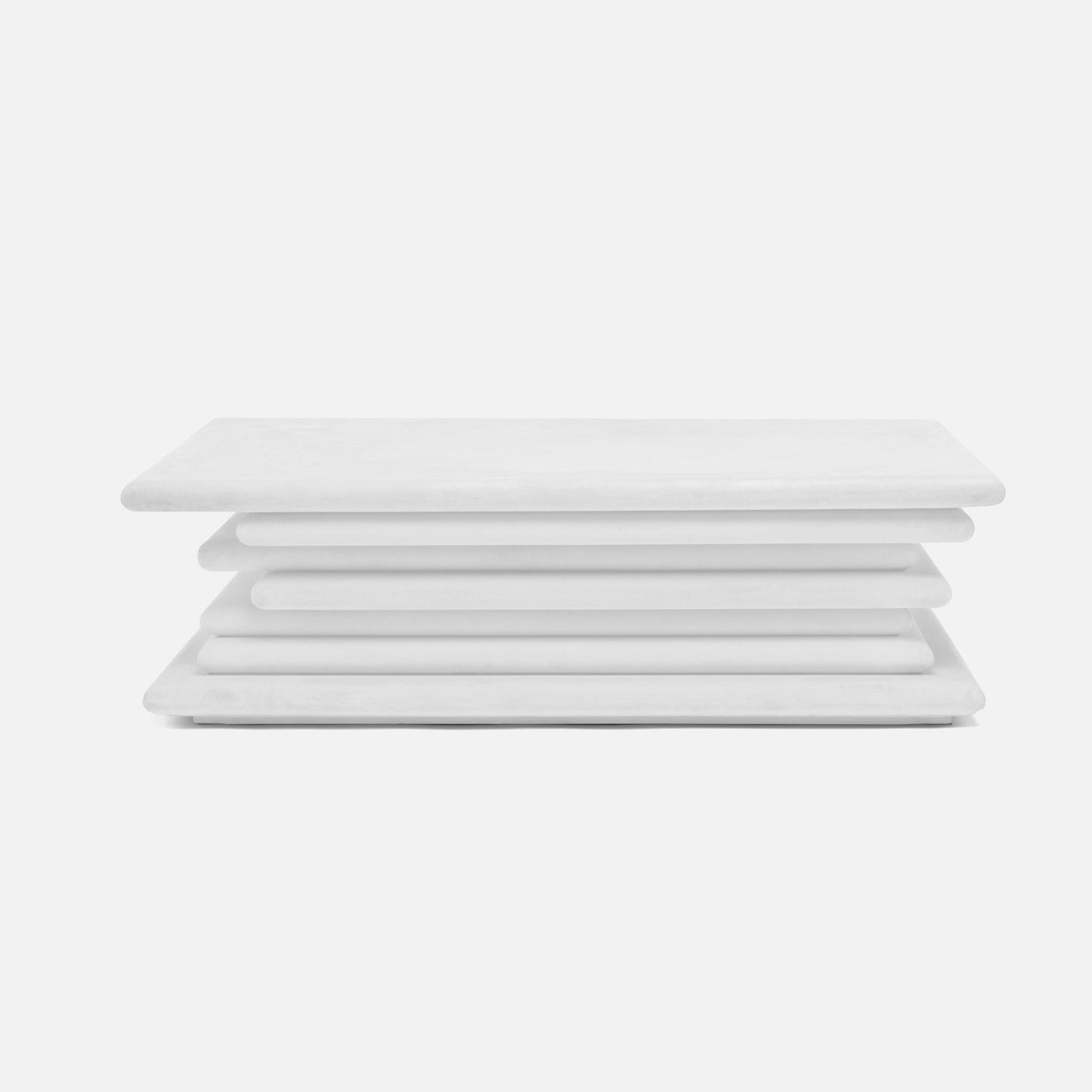 made goods dorsey coffee table white plaster 54 inch