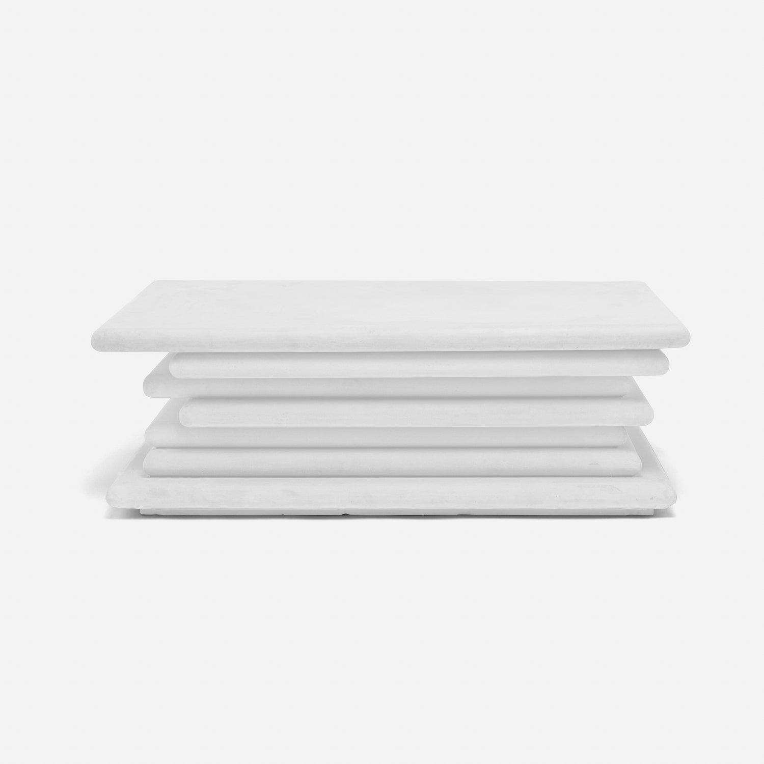 made goods dorsey coffee table white plaster 64 inch