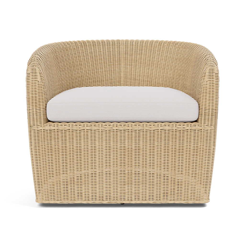 Dunley Swivel Lounge Chair Light Wicker