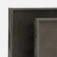 Two dark brown leather trays with a textured surface on a white background