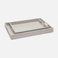 Rectangular tray with textured rim on a white background