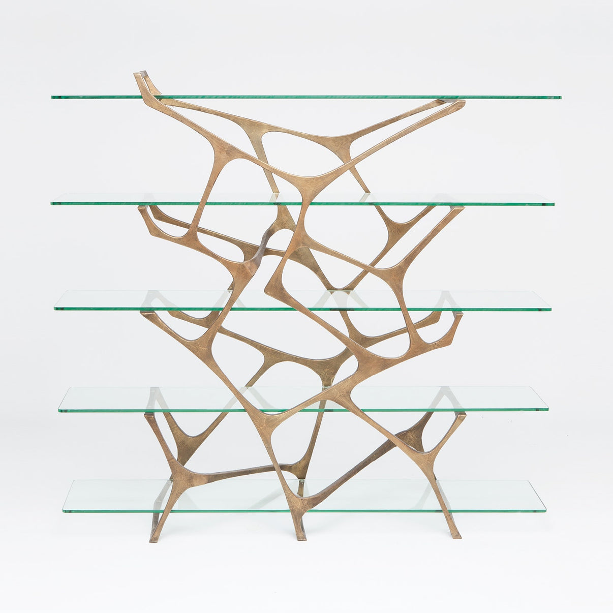 Made Goods Gerald Bookcase Aged Brass CLAYTON GRAY HOME