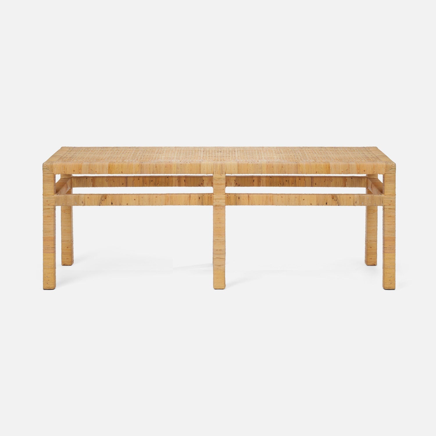 Made Goods Isla 48 inch bench natural peeled rattan