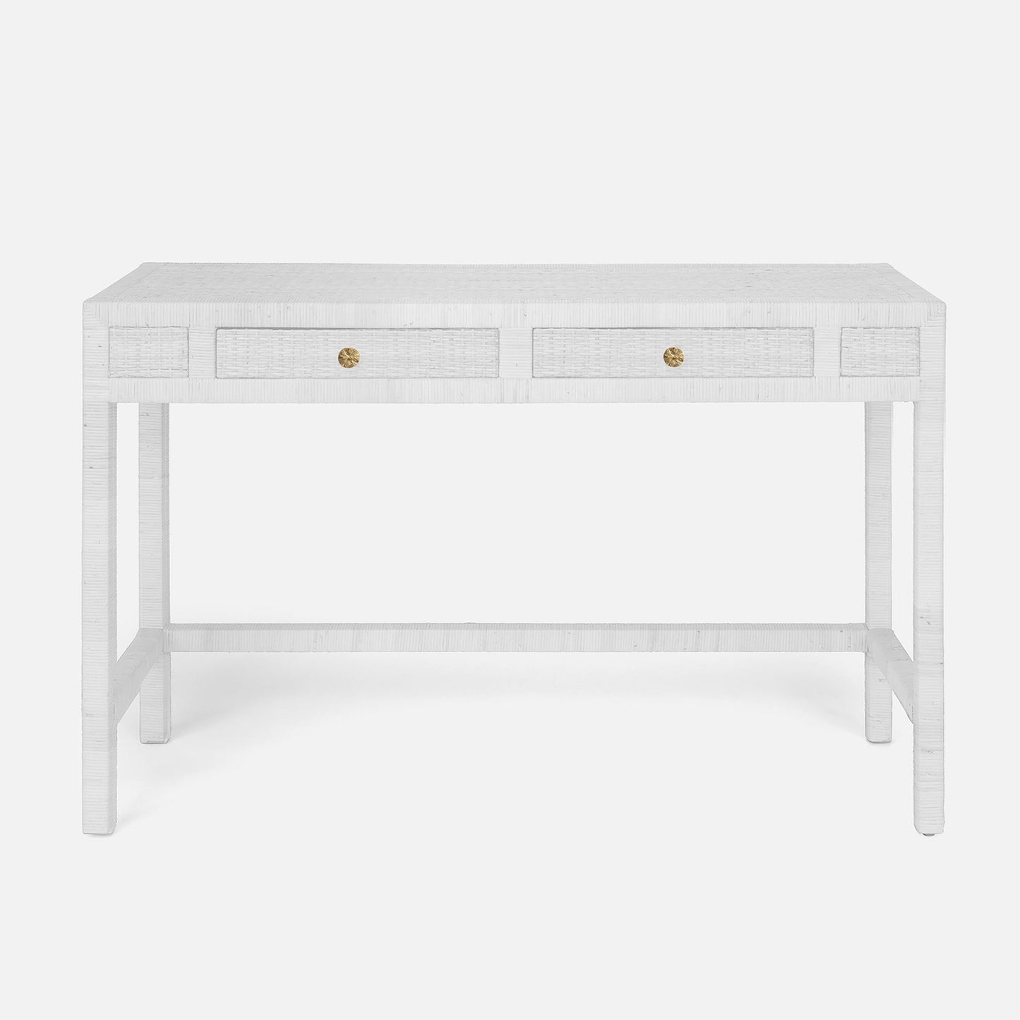 Made Goods isla 48 inch console white peeled rattan