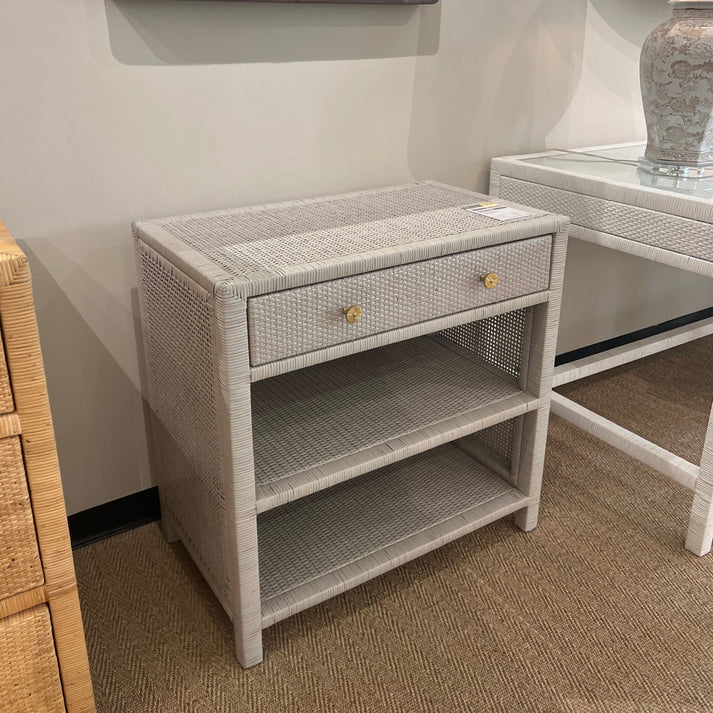 Made Goods Isla Double Nightstand French Gray Peeled Rattan multiple