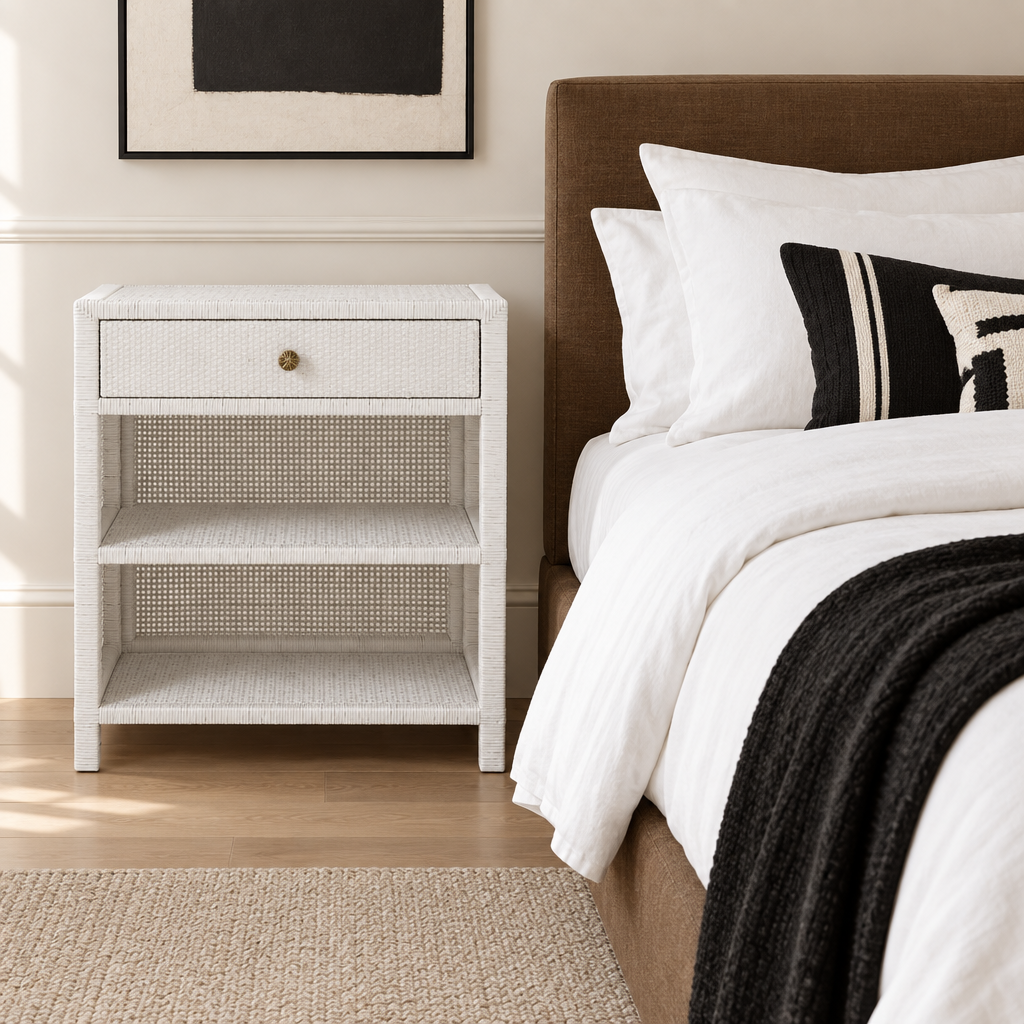 Isla double nightstand white bedroom made goods