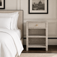 Isla Single Nightstand French Gray Peeled Rattan
