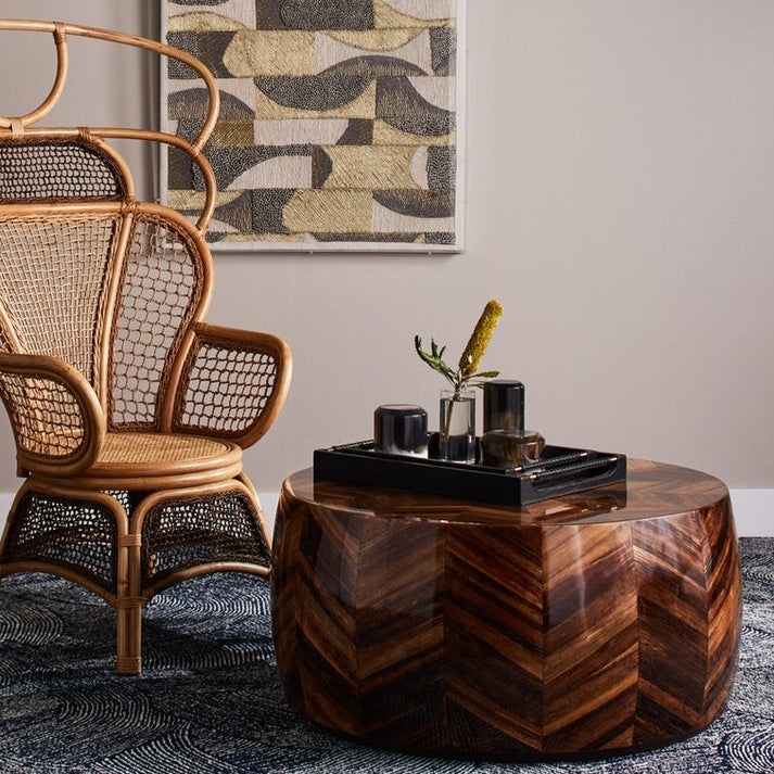 Made Goods Jada Coffee Table 28” Natural Banana Bark CLAYTON GRAY HOME