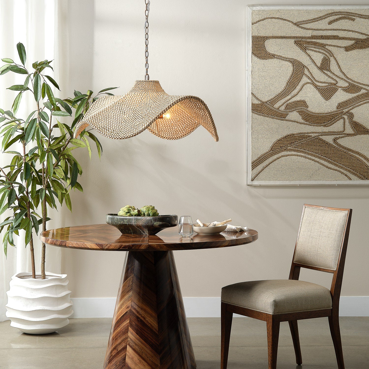 Jada Dining Table Natural Banana Bark