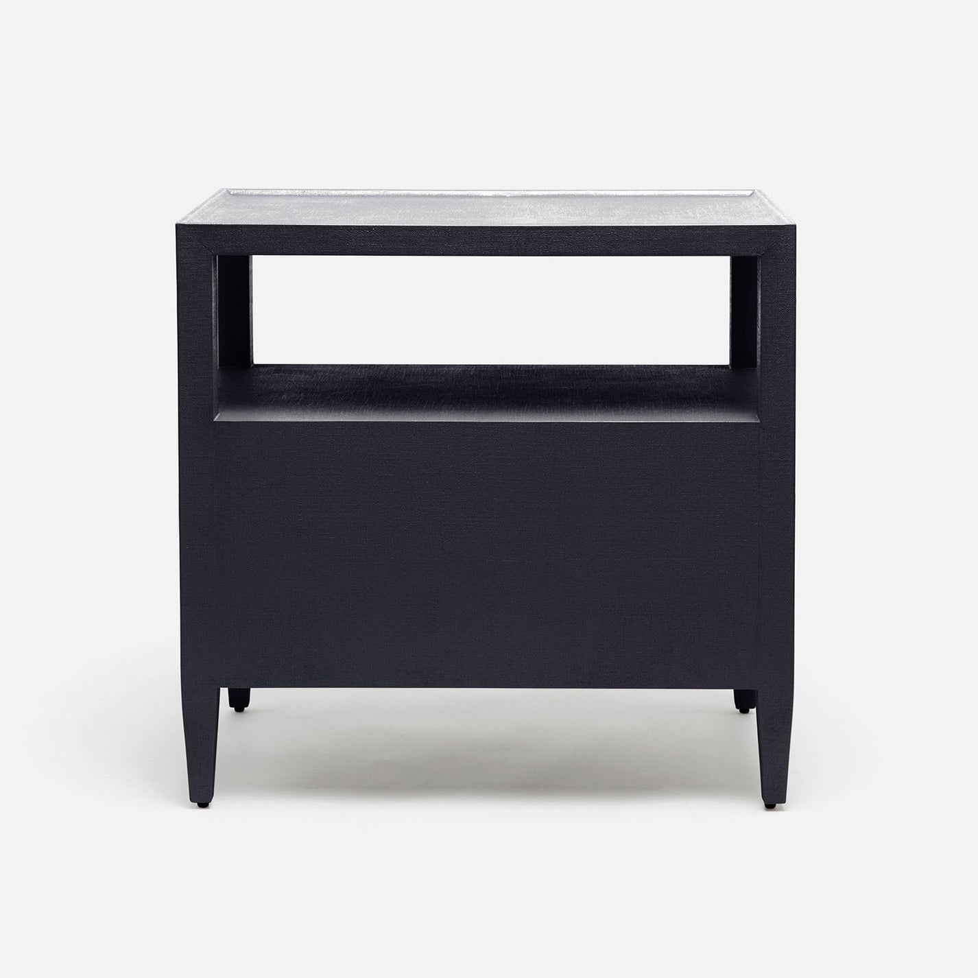 Made Goods Jarin Double Nightstand Dark Navy Faux Belgian Linen