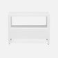Jarin Double Nightstand Designer White Faux Belgian Linen - multiple options