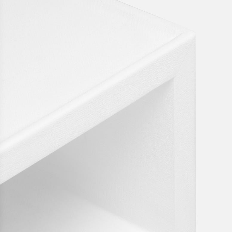 Jarin Double Nightstand Designer White Faux Belgian Linen - multiple options