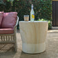 Jones Side Table Faux Travertine