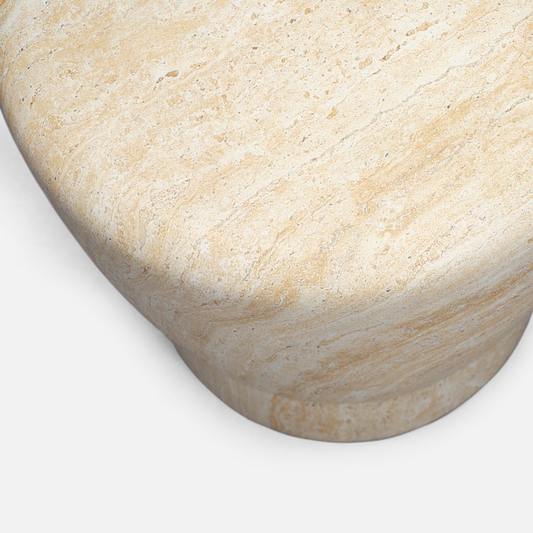 Jones Stool Faux Travertine
