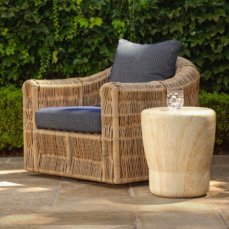Jones Stool Faux Travertine