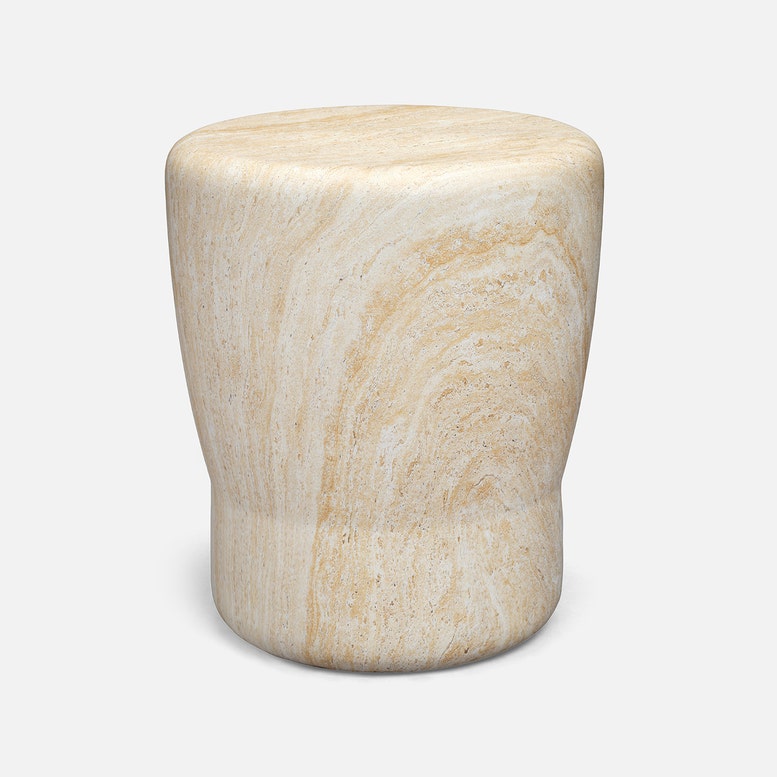 Jones Stool Faux Travertine