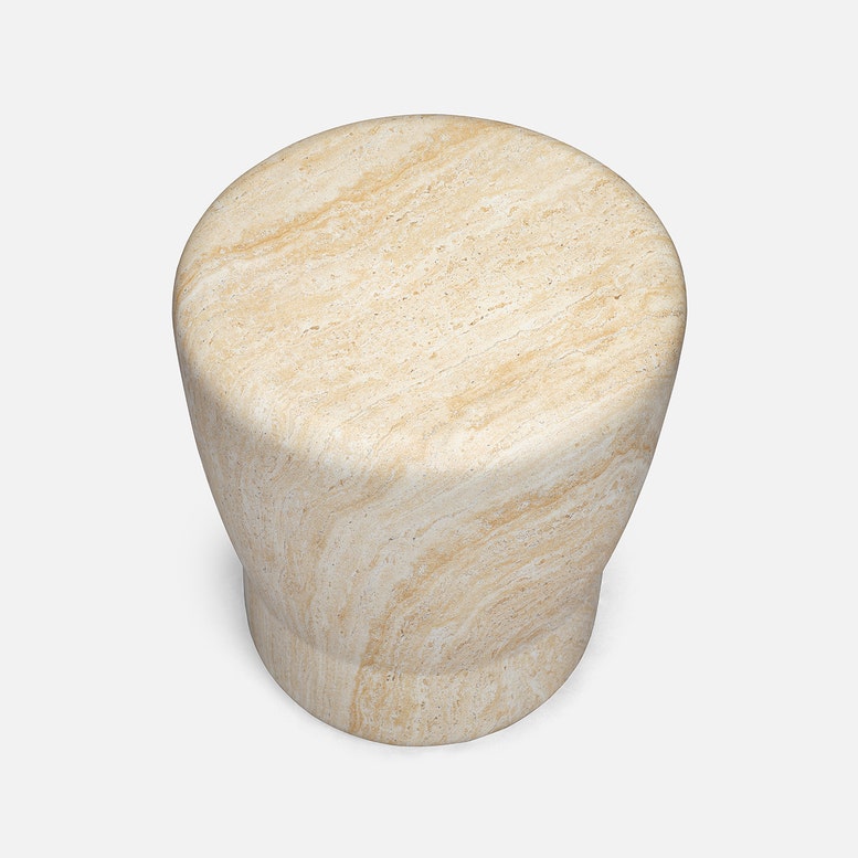 Jones Stool Faux Travertine