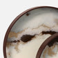 Katina Tray Brown and White Resin