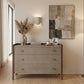 Kennedy Dresser 48" Castor Gray Vintage Faux Shagreen and Walnut Veneer