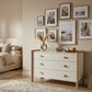 Kennedy Dresser 48" Pristine Vintage Faux Shagreen and Bleached Oak Veneer