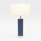 made goods kingston table lamp navy faux shagreen