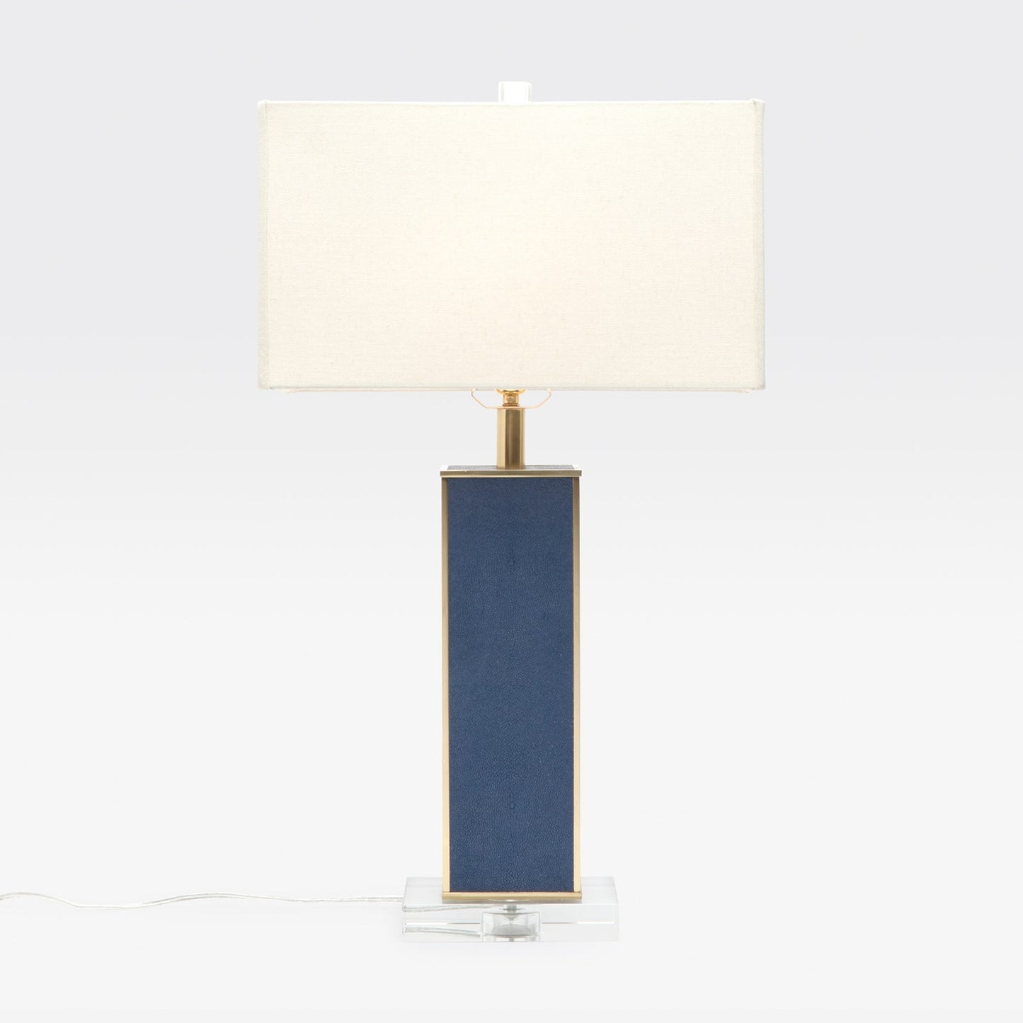 made goods kingston table lamp navy faux shagreen